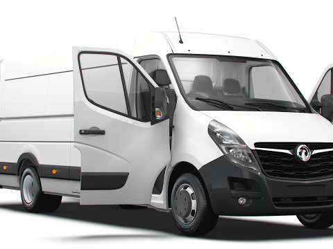 Vauxhall Movano Van L4H2 HQInterior 2021 3D Model