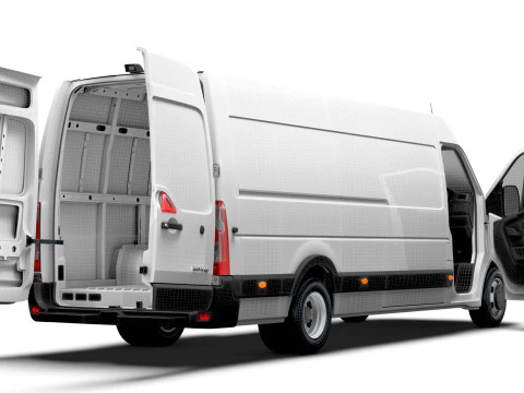 Vauxhall Movano Van L4H2 HQInterior 2021 3D Model