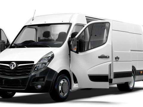 Vauxhall Movano Van L4H2 HQInterior 2021 3D 模型