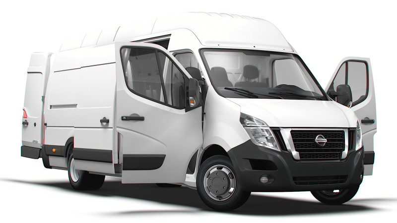 Nissan NV400 Van L4H3 HQ Interior 2021 3D Model .c4d .max .obj .3ds .fbx .stl .blend