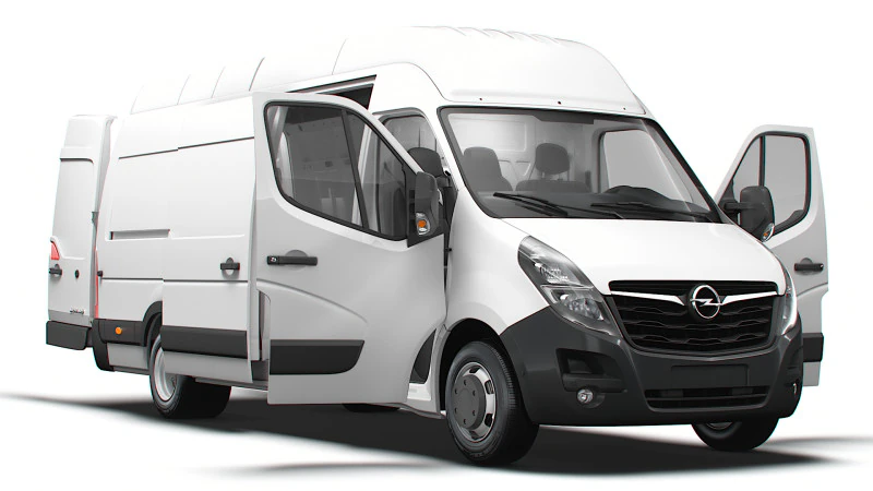 Wnętrze Opla Movano Van L4H3 HQ 2021 Model 3D .c4d .max .obj .3ds .fbx .stl .blend 