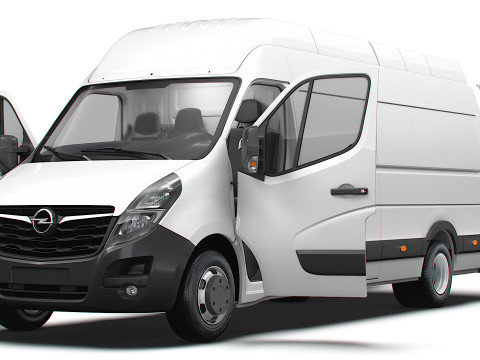 Opel Movano Van L4H3 HQ Interior 2021 3D Model
