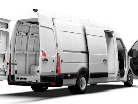 Opel Movano Van L4H3 HQ Interior 2021 3D Model