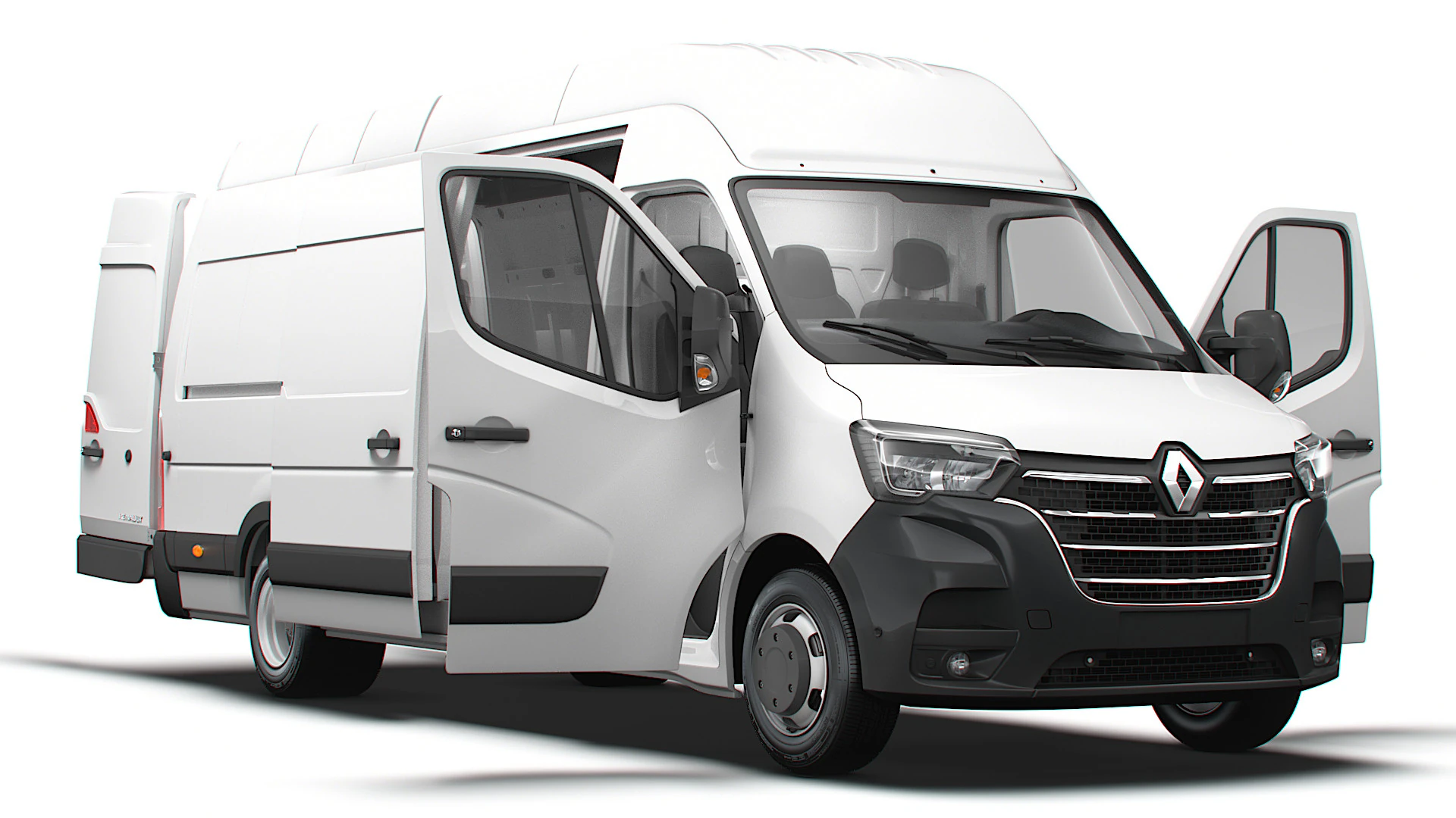 Renault Master Van L4H3 HQInterior 2023 3D Model .c4d .max .obj .3ds .fbx .stl .blend 