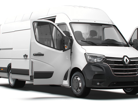 Renault Master Van L4H3 HQInterior 2023 3Dモデル