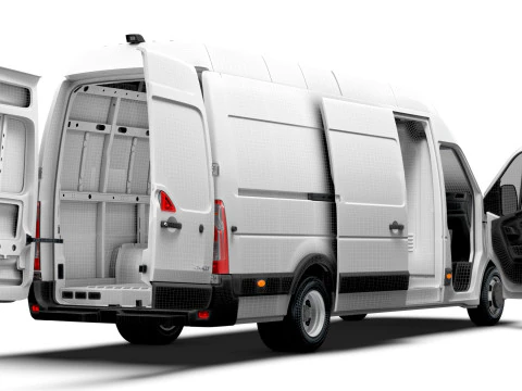 Renault Master Van L4H3 HQInterior 2023 3D Model