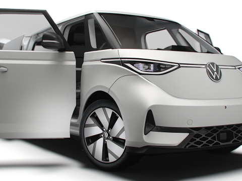 VW ID Buzz Cargo LWB GTX HQInterior 2024 3D मॉडल