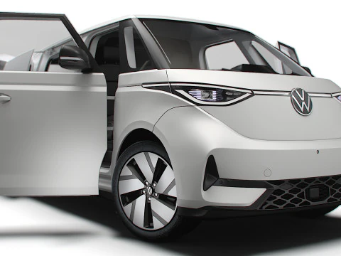 VW ID Buzz Cargo LWB GTX HQ Interior 2024 Modelo 3D