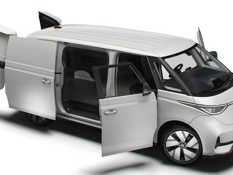 VW ID Buzz Cargo LWB GTX HQInterior 2024 Modelo 3D