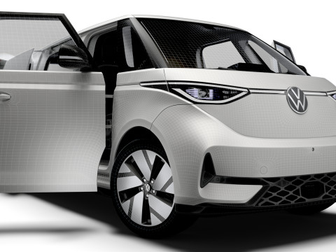 VW ID Buzz Cargo LWB GTX HQInterior 2024 Modelo 3D