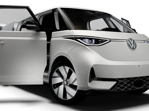 VW ID Buzz Cargo LWB GTX HQInterior 2024 3D Model