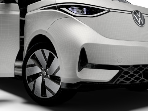 VW ID Buzz Cargo LWB GTX HQInterior 2024 Modelo 3D