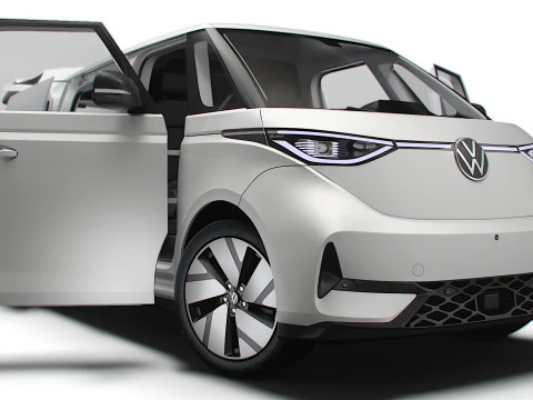 V&aacute;lvula VW ID Buzz Cargo LWB GTX HQInterior 2024 Modelo 3D