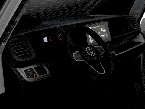 VW ID Buzz Cargo LWB GTX Valve HQInterior 2024 Modello 3D