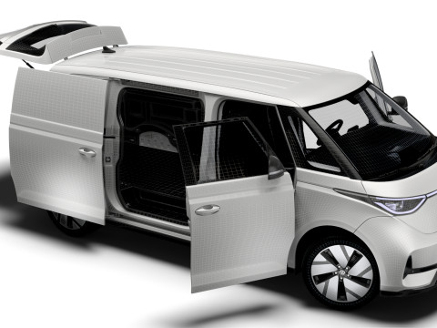 VW ID Buzz Cargo LWB GTX Valve HQInterior 2024 Modello 3D