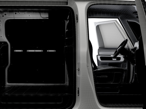 VW ID Buzz Cargo LWB GTX Valve HQInterior 2024 Modello 3D
