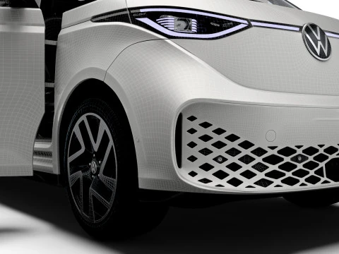 VW ID Buzz Cargo LWB HQInterior 2024 3D Model
