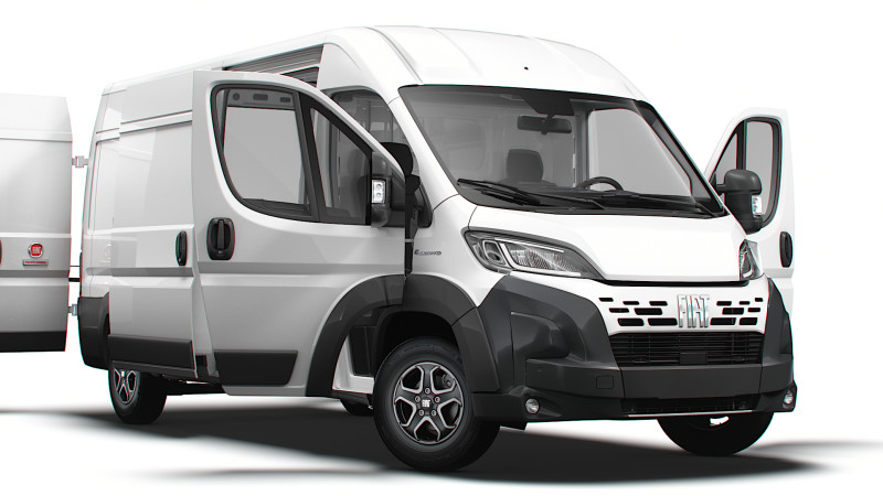 Fiat e Ducato Van L3H2 HQ Interior 2025 Model 3D .c4d .max .obj .3ds .fbx .stl .blend