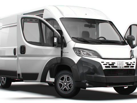 Fiat e Ducato Van L3H2 HQ Interior 2025 3Dモデル