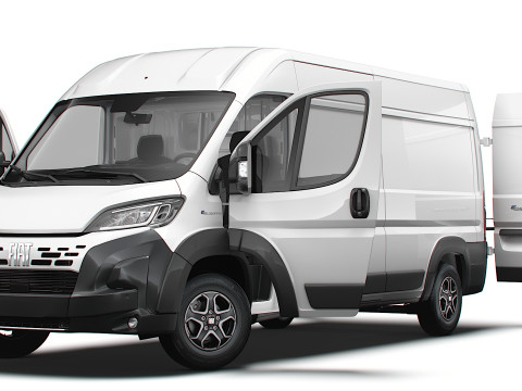 Fiat e Ducato Van L3H2 HQ Interior 2025 Model 3D