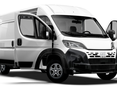 Fiat e Ducato Van L3H2 HQ Interior 2025 Model 3D