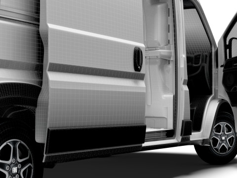 Fiat e Ducato Van L3H2 HQ Interior 2025 Model 3D