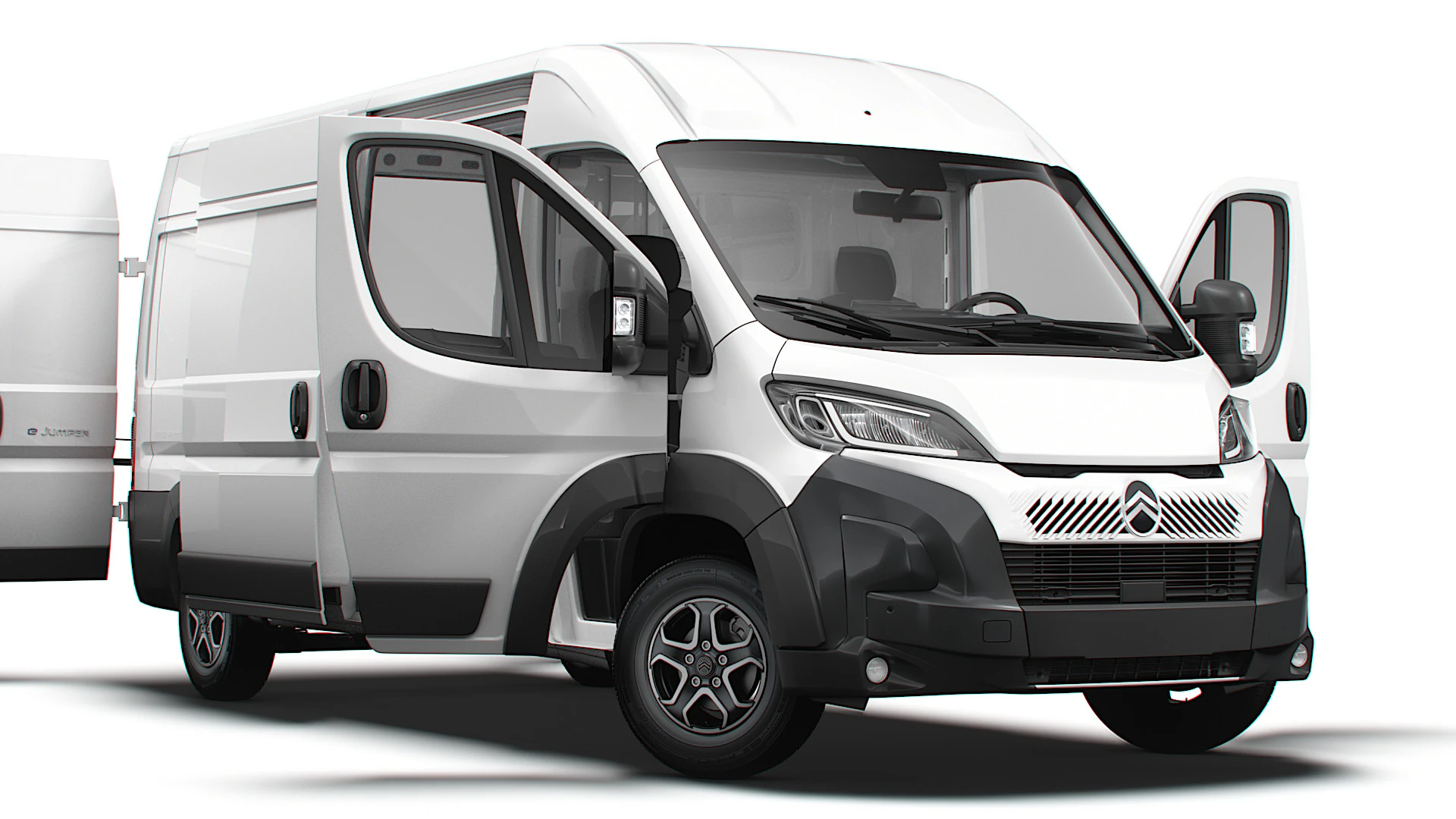 Citroen e Jumper Van L3H2 HQ Interior 2025 3D Model .c4d .max .obj .3ds .fbx .stl .blend 