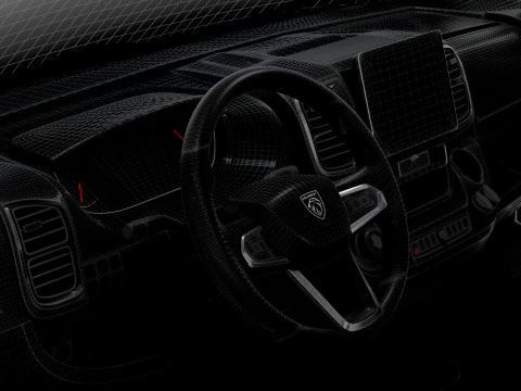 Peugeot e Boxer Van L3H2 HQ Interior 2025 3D Model