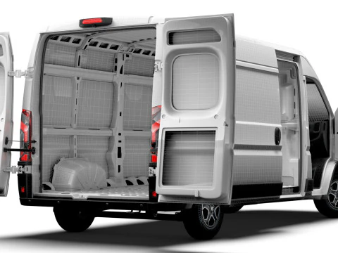 Peugeot e Boxer Van L3H2 HQ Interior 2025 3D Model