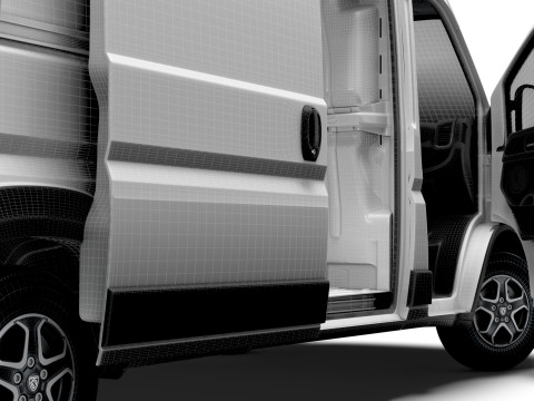 Peugeot e Boxer Van L3H2 HQ Interior 2025 3D Model
