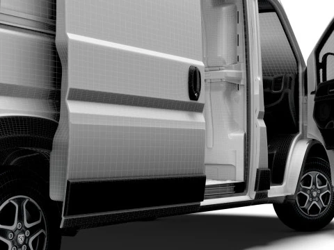 Peugeot e Boxer Van L3H2 HQ Interior 2025 3D Model
