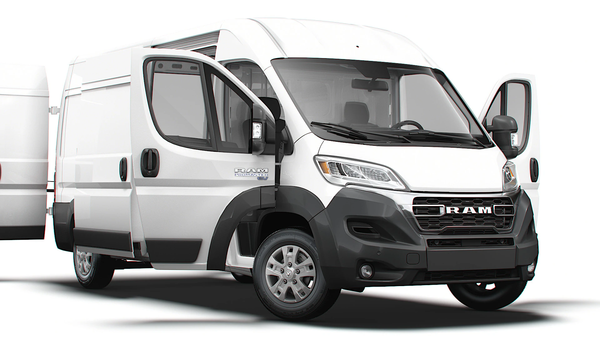 RAM Promaster e Van L3H2 HQ Interior 2025 3D Model .c4d .max .obj .3ds .fbx .stl .blend 