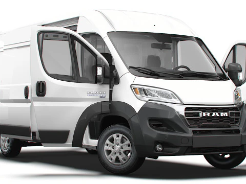RAM Promaster dan Interior Kantor Pusat Van L3H2 2025 Model 3D