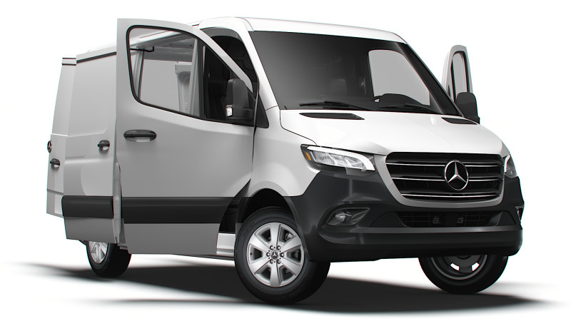 Mercedes Benz Sprinter L1H1 FWD HQ Interior 2025 3D मॉडल .c4d .max .obj .3ds .fbx .stl .blend