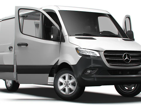 Mercedes-Benz Sprinter L1H1 FWD HQ Интерьер 2025 г. 3D Модель