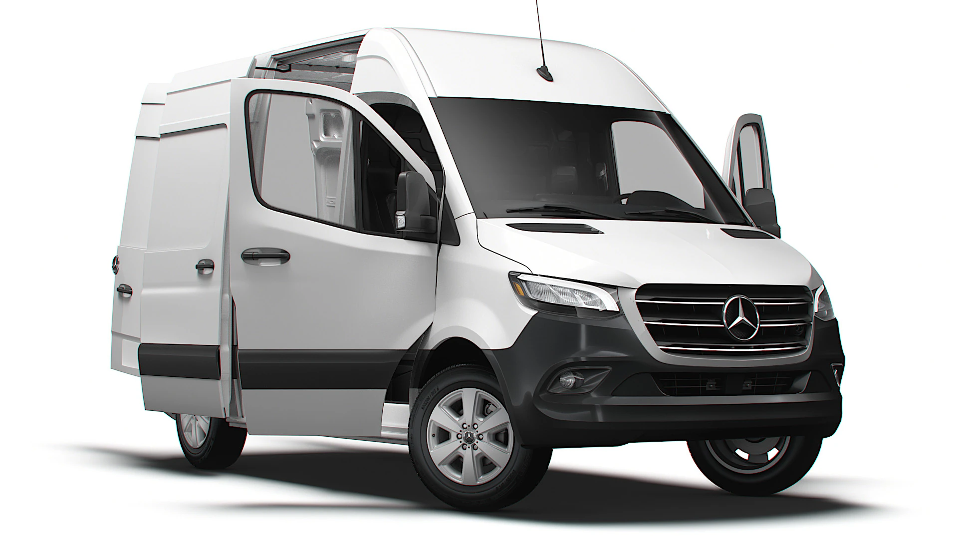 Mercedes Benz Sprinter L1H2 FWD HQ Interior 2025 3D Model .c4d .max .obj .3ds .fbx .stl .blend 