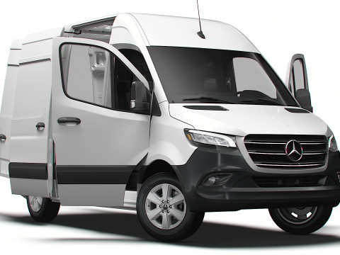 Mercedes Benz Sprinter L1H2 FWD HQ Interior 2025 Modelo 3D
