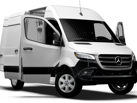 Mercedes Benz Sprinter L1H2 FWD HQ Interior 2025 3D Model
