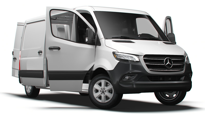Mercedes Benz Sprinter L2H1 FWD HQ Interior 2025 3D 모델 .c4d .max .obj .3ds .fbx .stl .blend