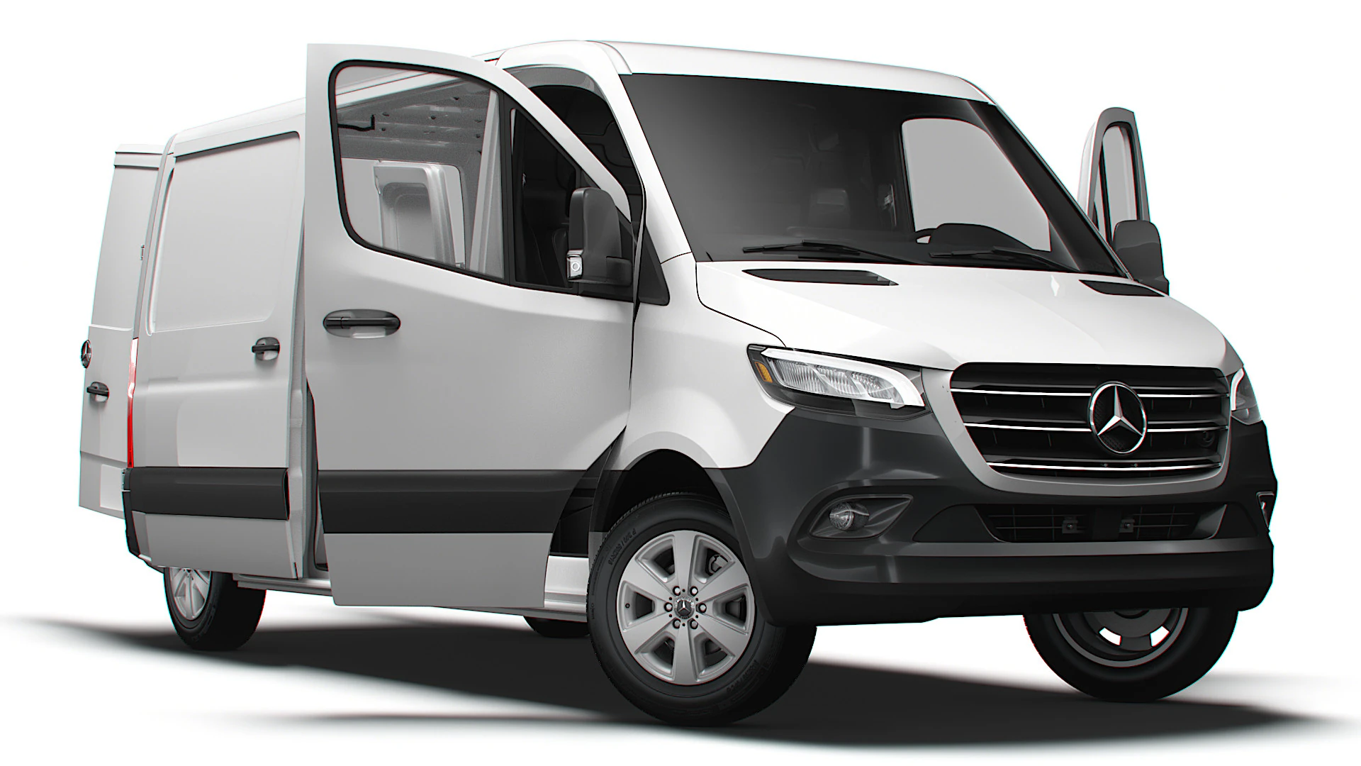 Mercedes Benz Sprinter L2H1 FWD HQ Interior 2025 3D Model .c4d .max .obj .3ds .fbx .stl .blend 