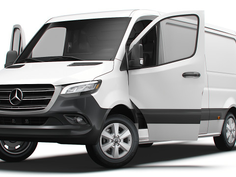 Mercedes Benz Sprinter L2H1 FWD HQ Interior 2025 3D 모델