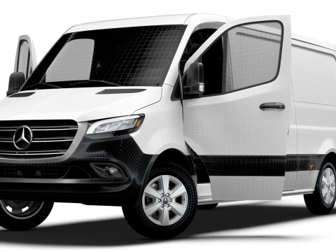 Mercedes Benz Sprinter L2H1 FWD HQ Interior 2025 3D Model