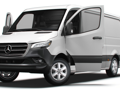 Mercedes Benz Sprinter L2H1 RWD HQ Interior 2025 3D 모델