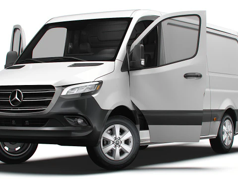 Mercedes Benz Sprinter L2H1 RWD HQ Interior 2025 3D Model