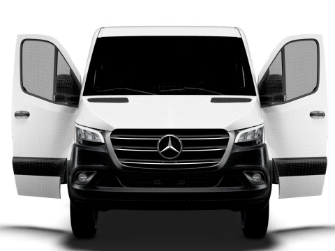 Mercedes Benz Sprinter L2H1 RWD HQ Interior 2025 3D Model