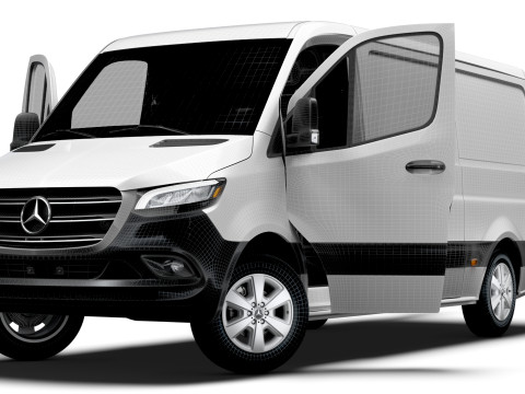 Mercedes Benz Sprinter L2H1 RWD HQ Interior 2025 3D 모델