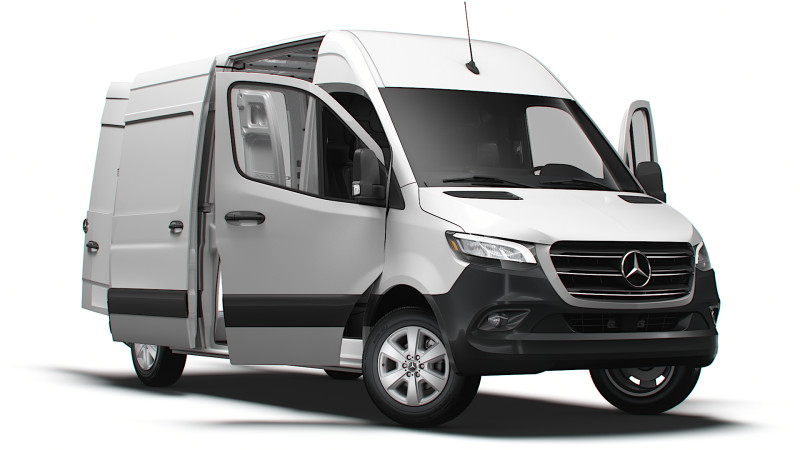 Mercedes Benz Sprinter L2H2 FWD HQ Interior 2025 3D 모델 .c4d .max .obj .3ds .fbx .stl .blend