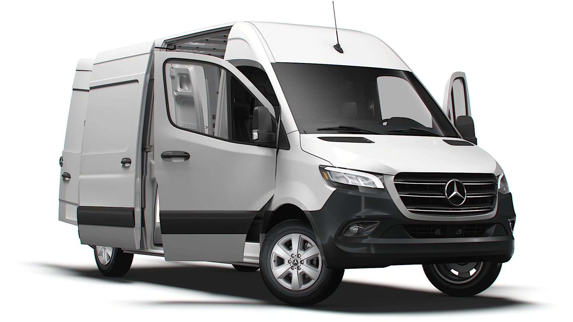 Mercedes Benz Sprinter L2H2 FWD HQ Interior 2025 3D Model .c4d .max .obj .3ds .fbx .stl .blend 