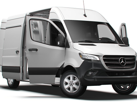Mercedes Benz Sprinter L2H2 FWD HQ Interior 2025 3D Model