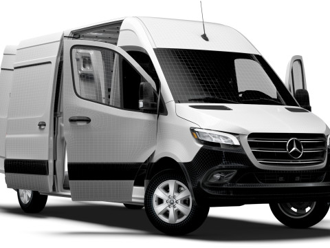 Mercedes Benz Sprinter L2H2 FWD HQ Interior 2025 3D 모델